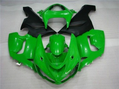Verde Preto Fosco Carenagem Moto Kawasaki ZX6R 05-06