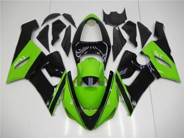 Verde Preto Injeção Kit Carenagem Kawasaki ZX6R 05-06