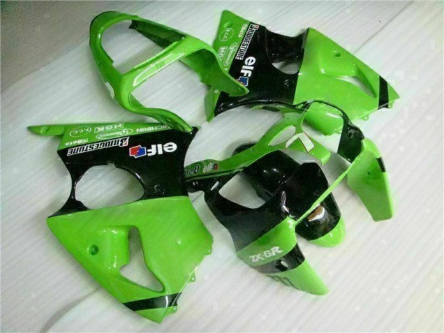 Verde Preto Injeção Kit Carenagem Moto Kawasaki ZX6R 00-02