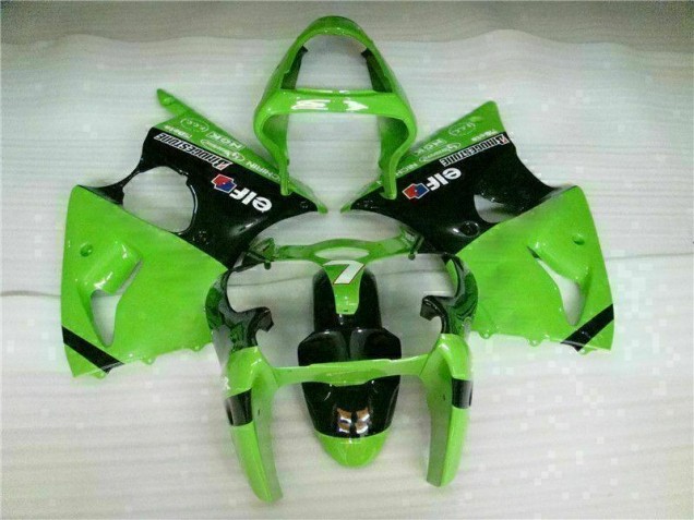 Verde Preto Injeção Kit Carenagem Moto Kawasaki ZX6R 00-02
