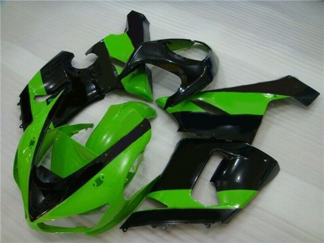 Verde Preto Injeção Kit Carenagem Moto Kawasaki ZX6R 05-06 Verde Preto Injeção Kit Carenagem Moto Kawasaki ZX6R 05-06