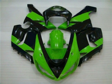 Verde Preto Injeção Kit Carenagem Moto Kawasaki ZX6R 05-06