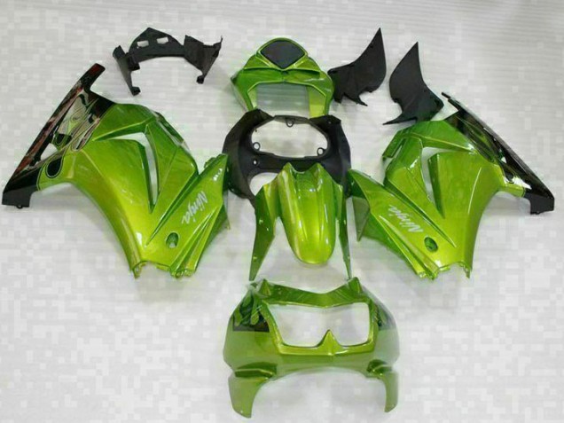 Verde Preto Moto Plástico Kawasaki EX250 08-12 Verde Preto Moto Plástico Kawasaki EX250 08-12