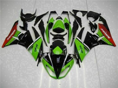 Verde Preto Vermelho Carenagem Moto Kawasaki ZX6R 09-12