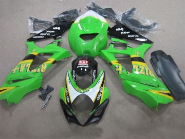 Verde Rizla Q8 Oils Carenagem Moto Suzuki GSXR 1000 K7 07-08