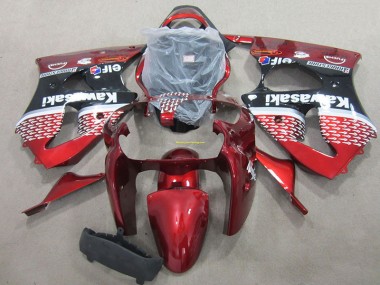 Vermelho Abs Kits Completos Carenagem Moto Kawasaki ZX6R 00-02