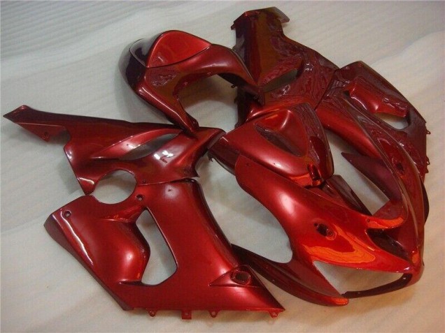 Vermelho Abs Motocicleta Plástico Kawasaki ZX6R 05-06 Vermelho Abs Motocicleta Plástico Kawasaki ZX6R 05-06