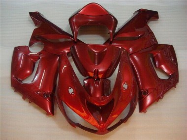 Vermelho Abs Motocicleta Plástico Kawasaki ZX6R 05-06