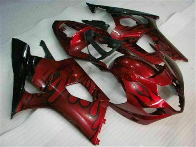 Vermelho Abs Motocicleta Plásticos Suzuki GSXR 1000 K3 03-04 Vermelho Abs Motocicleta Plásticos Suzuki GSXR 1000 K3 03-04