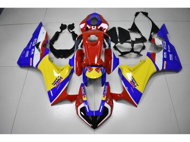 Vermelho Amarelo Azul HRC Red Bull Carenagem Moto Honda CBR 1000RR 17-23