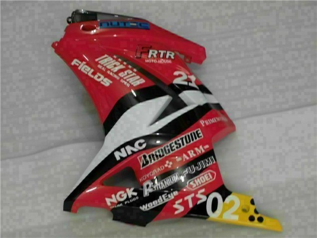 Vermelho Amarelo Carenagem Moto Kawasaki EX250 08-12 Vermelho Amarelo Carenagem Moto Kawasaki EX250 08-12