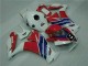 Vermelho Azul Branco Carenagem Moto Honda CBR 1000RR 12-16 Vermelho Azul Branco Carenagem Moto Honda CBR 1000RR 12-16