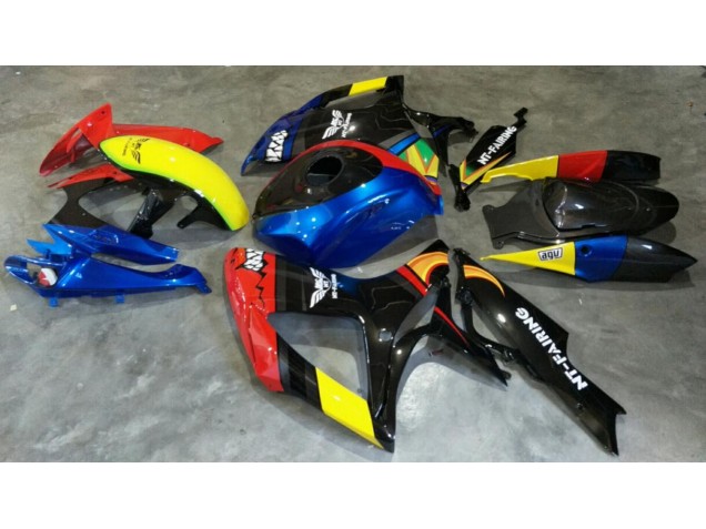 Vermelho Azul Carenagem Moto Suzuki GSXR 600 / 750 K6 06-07 Vermelho Azul Carenagem Moto Suzuki GSXR 600 / 750 K6 06-07