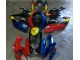 Vermelho Azul Carenagem Moto Suzuki GSXR 600 / 750 K6 06-07 Vermelho Azul Carenagem Moto Suzuki GSXR 600 / 750 K6 06-07