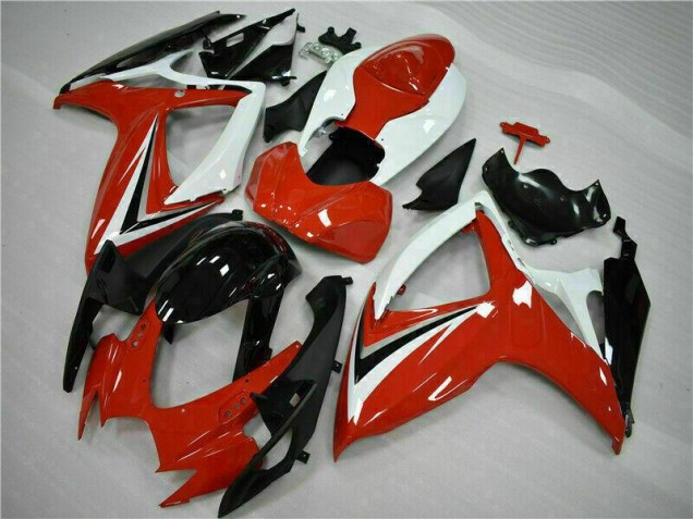 Vermelho Branco Abs Carenagem Moto Suzuki GSXR 600 / 750 K6 06-07 Vermelho Branco Abs Carenagem Moto Suzuki GSXR 600 / 750 K6 06-07