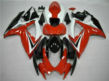 Vermelho Branco Abs Carenagem Moto Suzuki GSXR 600 / 750 K6 06-07