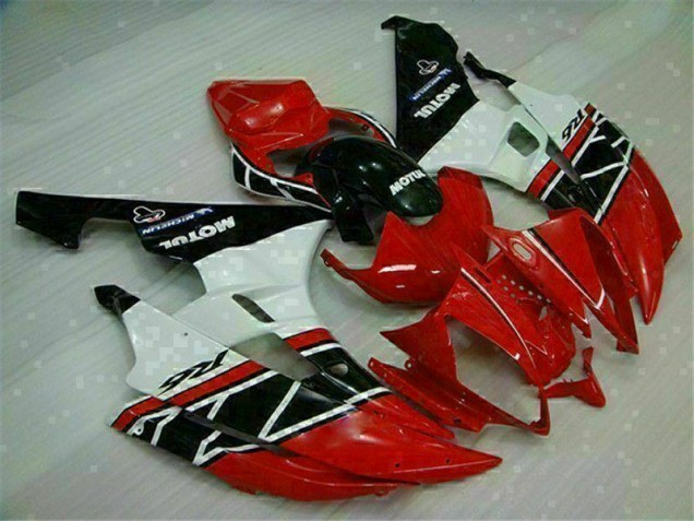 Vermelho Branco Abs Kits Carenagem Moto Yamaha R6 06-07 Vermelho Branco Abs Kits Carenagem Moto Yamaha R6 06-07