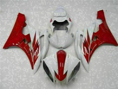 Vermelho Branco Abs Kits Completos Carenagem Moto Yamaha R6 06-07