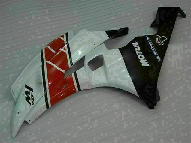 Vermelho Branco Abs Moto Plásticos Yamaha R6 06-07 Vermelho Branco Abs Moto Plásticos Yamaha R6 06-07