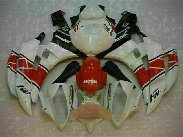 Vermelho Branco Abs Moto Plásticos Yamaha R6 06-07 Vermelho Branco Abs Moto Plásticos Yamaha R6 06-07
