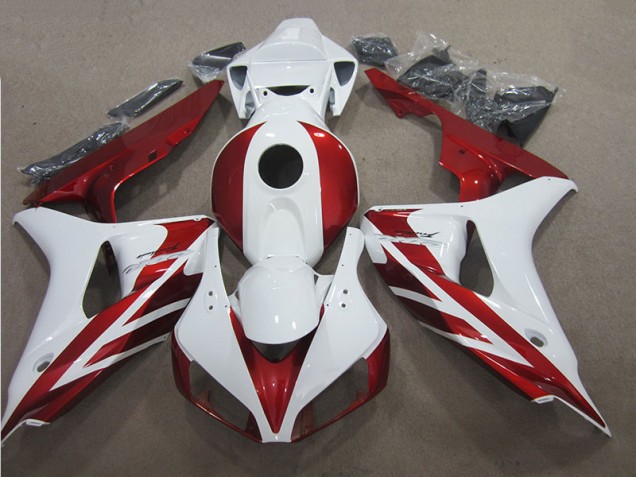 Vermelho Branco Abs Motocicleta Plásticos Honda CBR 1000RR 06-07 Vermelho Branco Abs Motocicleta Plásticos Honda CBR 1000RR 06-07