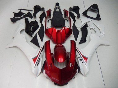 Vermelho Branco Abs Motocicleta Plásticos Yamaha R1 15-19