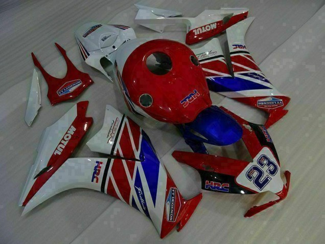 Vermelho Branco Azul 23 Carenagem Moto Honda CBR 1000RR 12-16 Vermelho Branco Azul 23 Carenagem Moto Honda CBR 1000RR 12-16