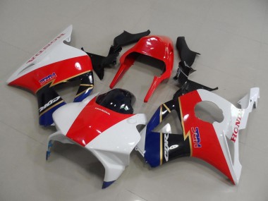 Vermelho Branco Azul Escuro Carenagem Moto Honda CBR 900RR 954 02-03