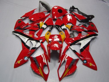 Vermelho Branco Carenagem Moto BMW S1000RR 09-14
