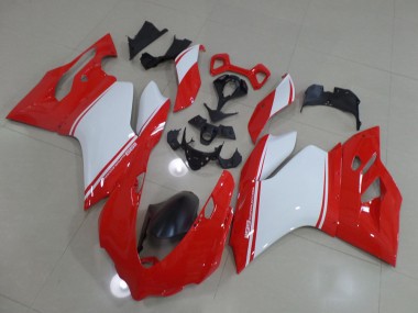 Vermelho Branco Carenagem Moto Ducati 1199 11-14