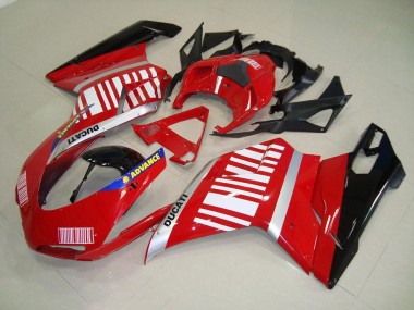 Vermelho Branco Carenagem Moto Ducati 848 1098 1198 07-14