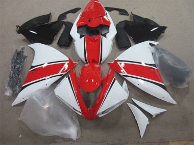 Vermelho Branco Carenagem Moto Yamaha R1 12-14