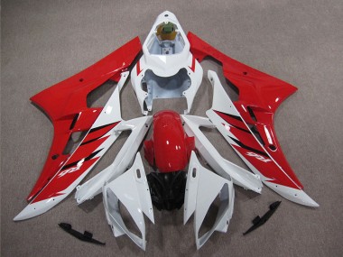 Vermelho Branco Carenagem & Plástico Moto Yamaha R6 06-07
