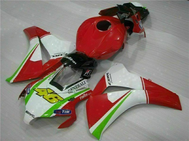 Vermelho Branco Carroçaria Moto Honda CBR 1000RR 08-11 Vermelho Branco Carroçaria Moto Honda CBR 1000RR 08-11