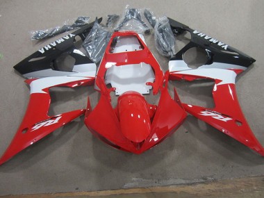 Vermelho Branco Decalque Carenagem Moto Yamaha R6 03-05