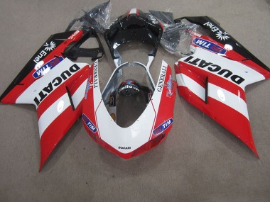 Vermelho Branco Generali Tim Carenagem Moto Ducati 1098 848 07-14