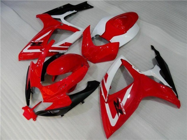 Vermelho Branco Injeção Kits Carenagem Moto Suzuki GSXR 600 / 750 K6 06-07 Vermelho Branco Injeção Kits Carenagem Moto Suzuki GSXR 600 / 750 K6 06-07