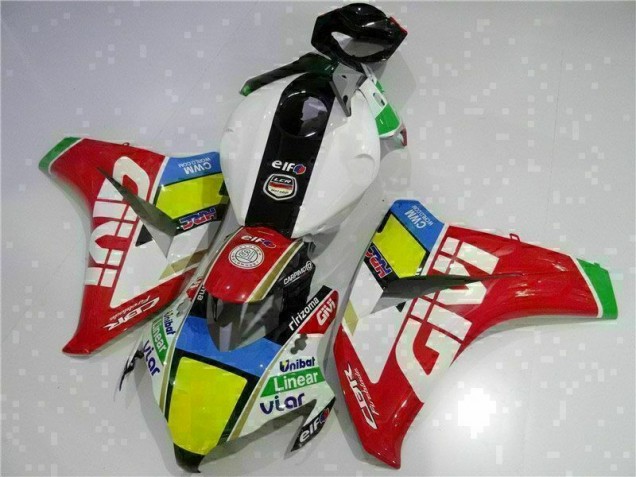 Vermelho Branco Kit Carenagem Moto Honda CBR 1000RR 08-11 Vermelho Branco Kit Carenagem Moto Honda CBR 1000RR 08-11