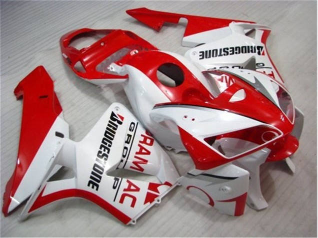 Vermelho Branco Kit Carenagem Moto Honda CBR 600RR 07-08 Vermelho Branco Kit Carenagem Moto Honda CBR 600RR 07-08