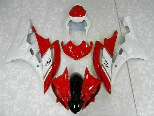Vermelho Branco Kit Carenagem Moto Yamaha R6 06-07