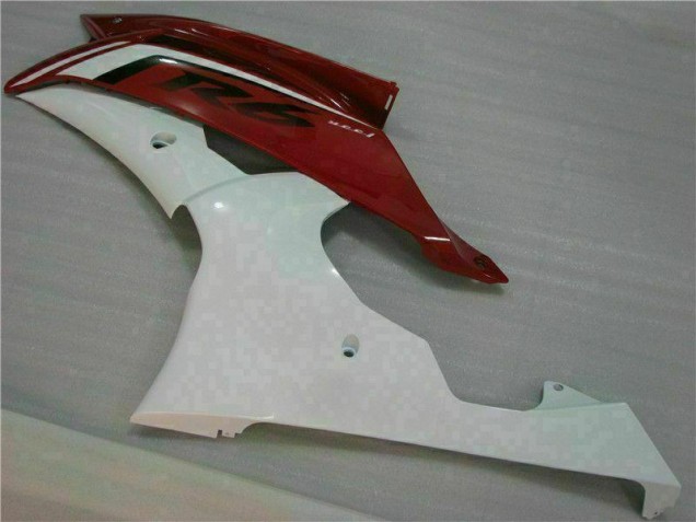 Vermelho Branco Kit Carenagem Moto Yamaha R6 08-16 Vermelho Branco Kit Carenagem Moto Yamaha R6 08-16