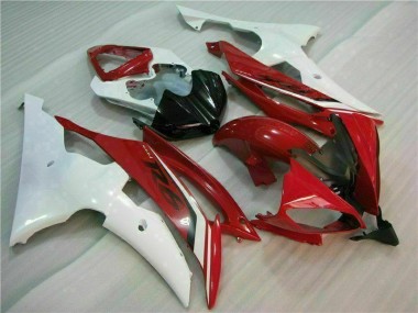 Vermelho Branco Kit Carenagem Moto Yamaha R6 08-16