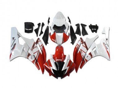 Vermelho Branco Kit Completo Carenagem Moto Yamaha R1 07-08
