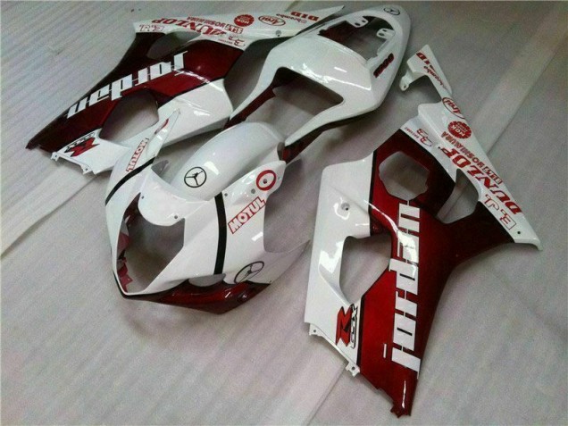 Vermelho Branco Kits Carenagem Moto Suzuki GSXR 1000 K3 03-04 Vermelho Branco Kits Carenagem Moto Suzuki GSXR 1000 K3 03-04