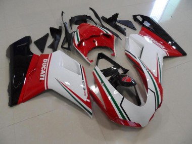 Vermelho Branco Kits Completo Carenagem Moto Ducati 848 1098 1198 07-14
