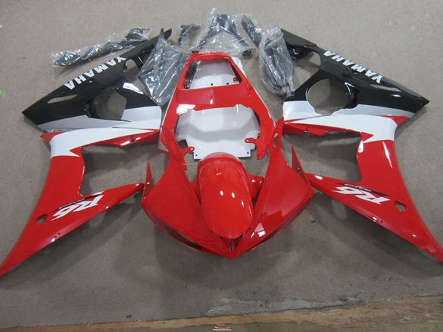 Vermelho Branco Kits Completo Carenagem Moto Yamaha R6 03-05