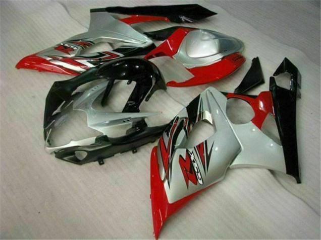 Vermelho Branco Moto Plástico Suzuki GSXR 1000 K5 05-06 Vermelho Branco Moto Plástico Suzuki GSXR 1000 K5 05-06