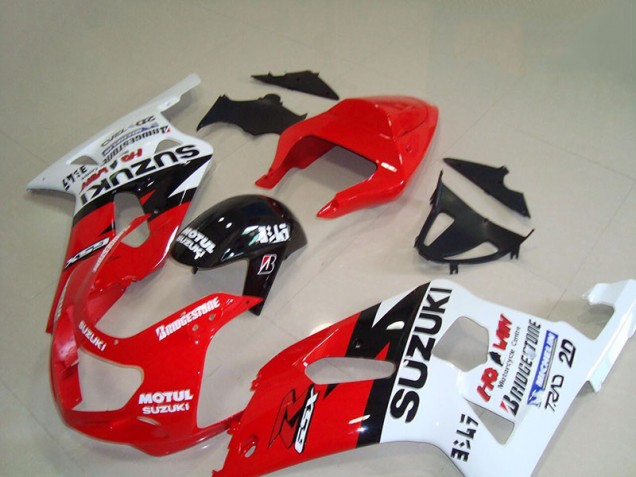 Vermelho Branco Motul Carenagem Moto Suzuki GSXR 750 K1 K2 K3 01-03 Vermelho Branco Motul Carenagem Moto Suzuki GSXR 750 K1 K2 K3 01-03