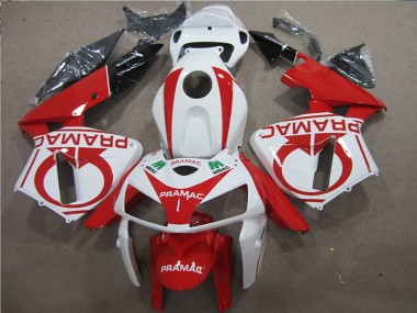 Vermelho Branco PRAMAC Carenagem Moto Honda CBR 600RR 05-06