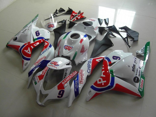 Vermelho Branco Pata Carenagem Moto Honda CBR 600RR 09-12 Vermelho Branco Pata Carenagem Moto Honda CBR 600RR 09-12